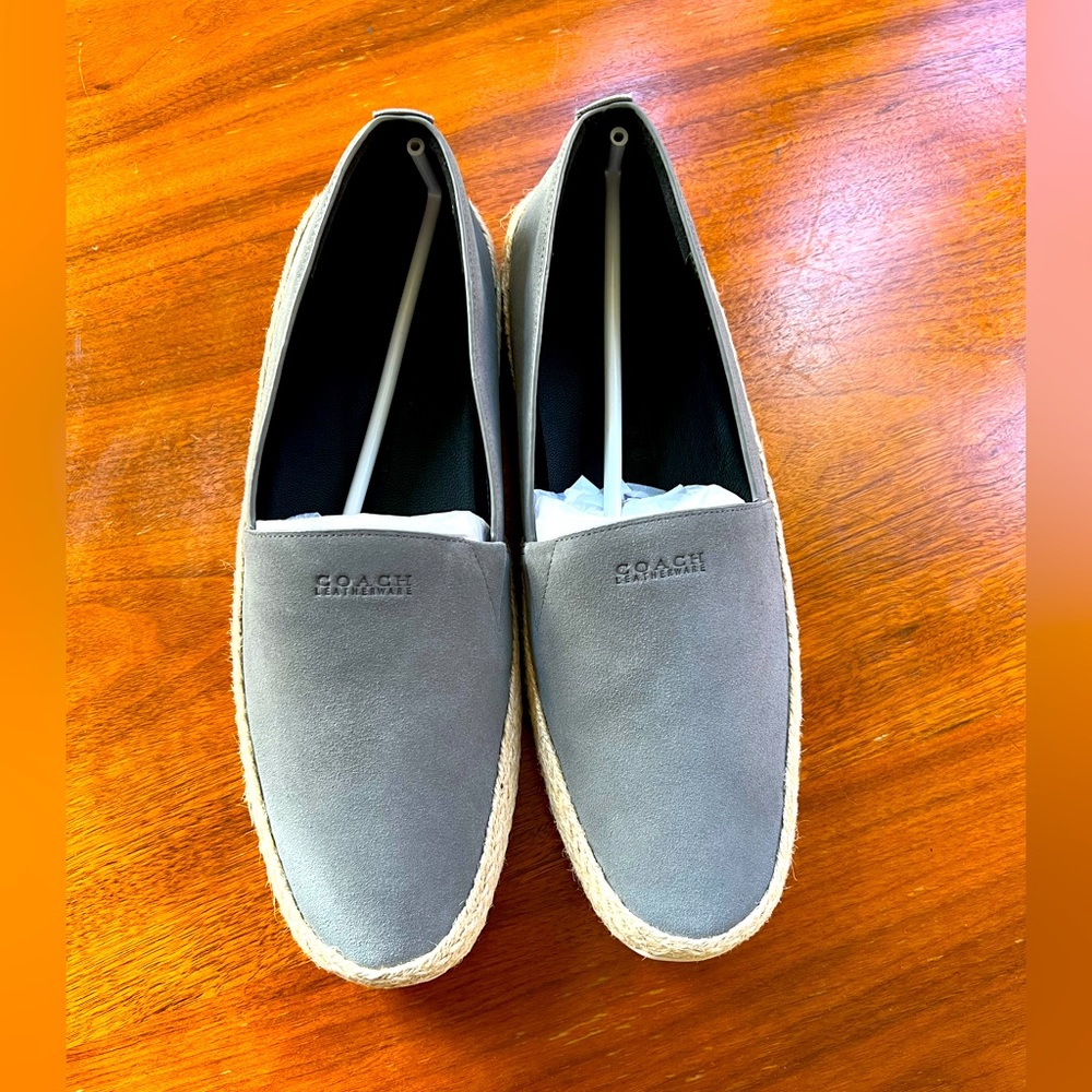 New Never Worn Coach Suede Espadrille Slip On